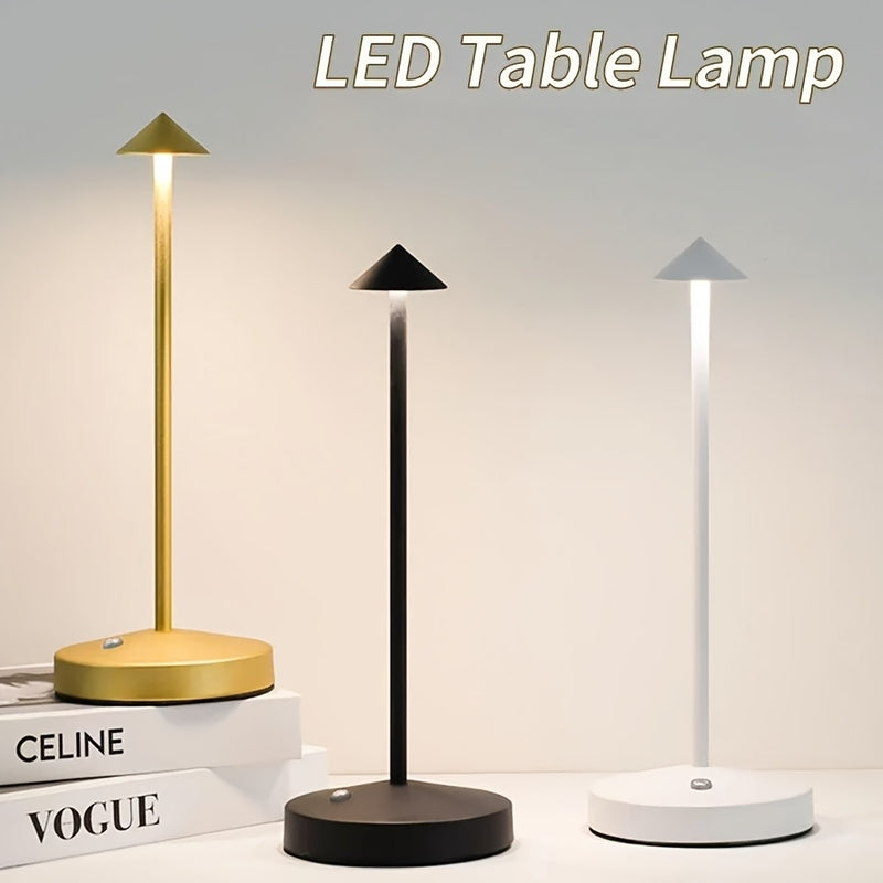 Linterna LED Táctil de 3 Colores Regulable con Carga USB, Luz Ambiente para Comedor y Fiestas - Ideal como Regalo de Año Nuevo o Presente Festivo