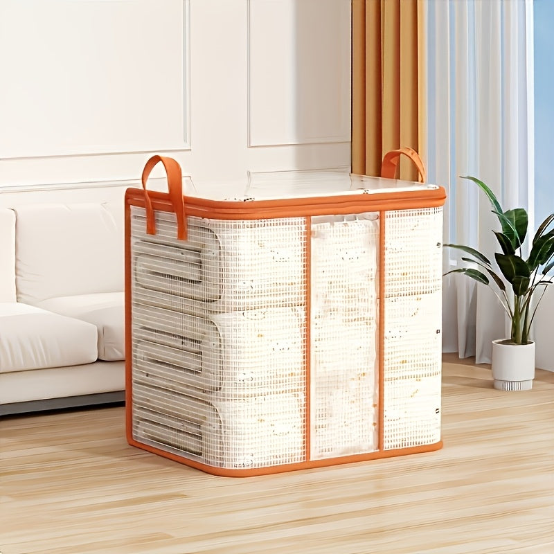 Bolsa de almacenamiento PVC transparente, impermeable y de gran capacidad, ideal para ropa y edredones, organizador esencial para dormitorio, mudanzas y útiles escolares, almacenamiento bajo la cama