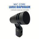 Micrófono Profesional para Batería - Micrófono de Instrumento Cardióide con Cable y Soporte de Brazo Estabilizador, Conexión XLR, Rango Dinámico para Actuaciones En Vivo y Grabación de Estudio, Micrófono para Grabación