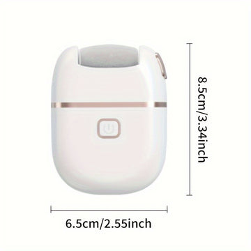 Lijadora de pies eléctrica recargable con luz LED, 3 cabezas de repuesto, carga USB, herramienta de pedicura inalámbrica, pies suaves, sin fragancia, plástico, batería de litio de 400mAh - Dispositivo portátil de cuidado de pies