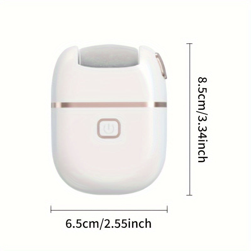 Lijadora de pies eléctrica recargable con luz LED, 3 cabezas de repuesto, carga USB, herramienta de pedicura inalámbrica, pies suaves, sin fragancia, plástico, batería de litio de 400mAh - Dispositivo portátil de cuidado de pies