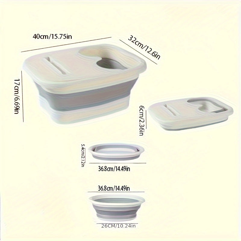 Baño Plegable para Pie - Gran Tubería de Remojo, Construcción en Plástico Resistente, Portátil para Hogar o Salón, Diseño Ahorrador de Espacio, Sin Necesidad de Electricidad/Baterías, Fácil de Limpiar, Cuidado de los Pies en Casa, Exterior Sencillo y Rob