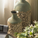 Jarrón retro de hierro forjado hecho a mano