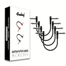 4 cables para guitarra, 15 cm, cable plano profesional para efectos, cable de conexión para instrumentos de 6 pulgadas, cable corto con reducción de ruido, ahorra espacio, accesorios para guitarra