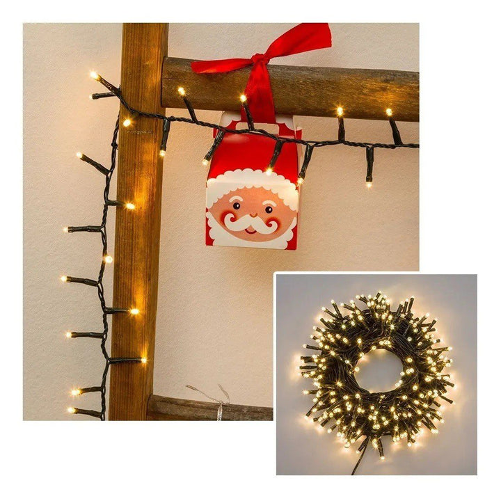 Extensión Luz LED Lineal 200 Luces 14m Cable Verde Cálido 1450