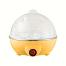 Cocedor de Huevos Eléctrico Compacto VIVIDAY con Tapa Transparente - Mini Maquinilla de Desayuno Portátil, 110V, Material PP, Diseño Amarillo y Blanco, Enchufe Estadounidense, Ideal para la Nutrición en Cocina Doméstica, VIVIDAY