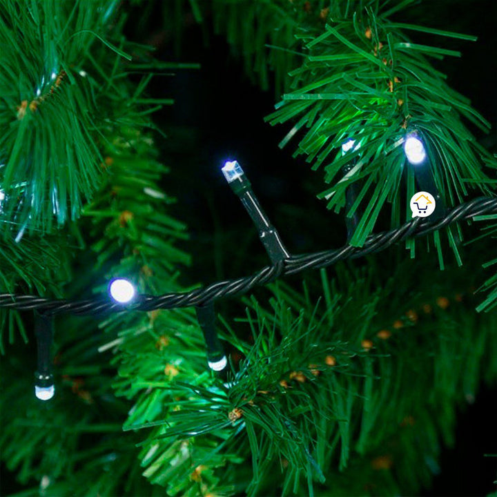 Extensión Luz LED Lineal 200 Luces 14m Cable Verde Blanco 1451