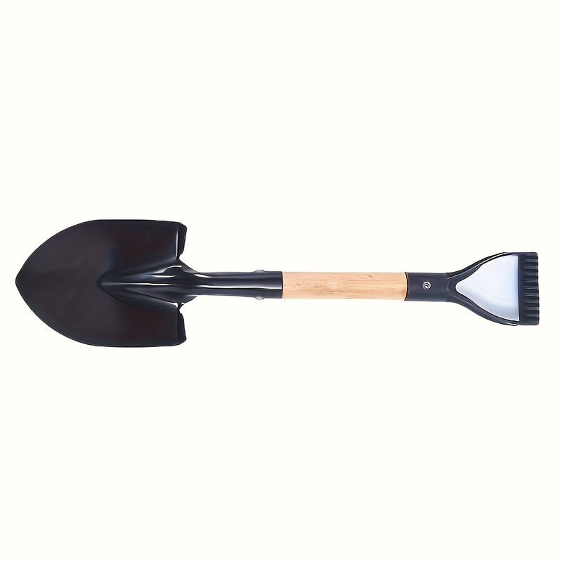 1 pieza de pala de jardín con mango de madera de 14,5" (37,36"), ideal para pequeñas tareas de plantación y jardinería, herramienta de jardinería con mango ergonómico y resistente.