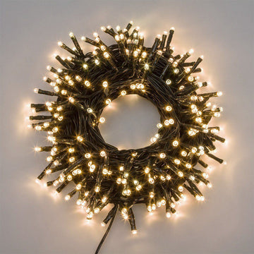 Extensión Luz LED Lineal 200 Luces 14m Cable Verde Cálido 1450