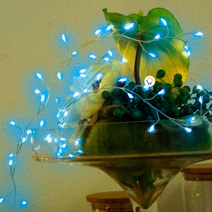 Luz Micro LED Ramal Alambre 3m Extension 248 Luces Navidad 1572