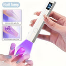 Mini Lámpara de Uñas Portátil con Pantalla LCD - Secador LED para Uñas, Alimentación USB, Diseño Compacto y Duradero en Rosa y Blanco, Ideal para Manicura y Pedicura, Equipo para Gel, Accesorio de Belleza para Hogar o Salón