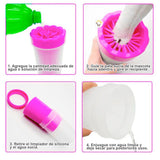 Limpiador Pequeño Patas Perro Cepillo Limpieza Portátil Mascotas 490-68