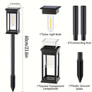4 luces solares para senderos - Luces brillantes y eficientes para exteriores con función automática de encendido/apagado, ideales para césped, patio, sendero y decoración de garaje, iluminación de paisaje | Iluminación exterior moderna | Paneles solares