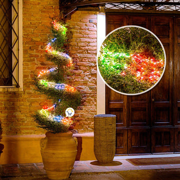 Luz Línea Cascada Micro LED Para Árbol 400 Luces 200 cm Multicolor Navidad 1583V