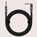 Cable de Guitarra Eléctrica Duradero de 10ft/20ft - Cable de Instrumento Macho a Hembra con Conectores de 1/4", Cable Redondo Flexible para Bajo, Teclado y Amplificador de Audio - Negro con Bandas de Goma Organizadoras, Accesorios para Guitarra Eléctrica