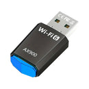 Tarjeta de red WiFi 6 USB, adaptador WiFi de 6 puertos USB para computadoras de escritorio, última Wi-Fi 6 AX900 de doble banda 600Mbps 5G/286Mbps 2.4G, para portátiles Windows 11 10 7, Plug and Play, con controlador integrado