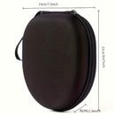 EVA Estuche Protector Rígido, Negro Antishock Impermeable Almacenamiento para Auriculares Inalámbricos y Auriculares, Bolsa Portátil con Cáscara Exterior Duradera