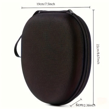 EVA Estuche Protector Rígido, Negro Antishock Impermeable Almacenamiento para Auriculares Inalámbricos y Auriculares, Bolsa Portátil con Cáscara Exterior Duradera