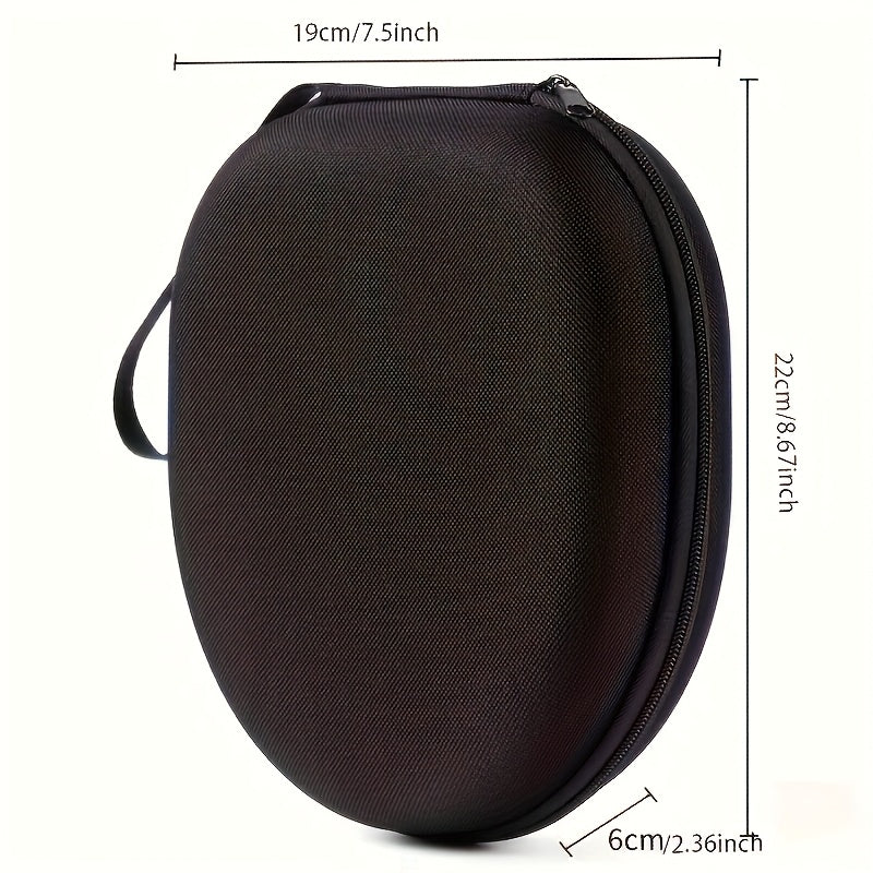 EVA Estuche Protector Rígido, Negro Antishock Impermeable Almacenamiento para Auriculares Inalámbricos y Auriculares, Bolsa Portátil con Cáscara Exterior Duradera