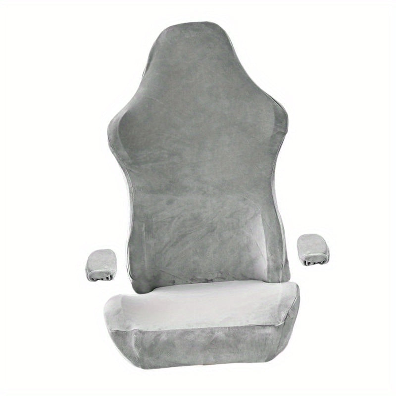 Fundas para Silla de Oficina con Cubiertas para Reposabrazos para Silla Giratoria, Gris Claro
