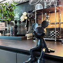 1 pieza de modelo de Mickey Mouse - Figurita coleccionable de PVC negro con detalles dorados, decoración para interiores y exteriores para el hogar, oficina, coche, cumpleaños, Navidad, regalos de Halloween, decoración del hogar