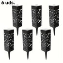 6 piezas de luces solares para exteriores, luz solar decorativa para caminos, luz para césped de jardín, iluminación solar LED para jardines.