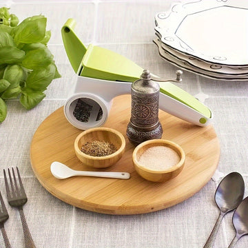 Plataforma giratoria de bambú de 360 grados - Organizador de cocina versátil para especias, aperitivos y postres - Regalo ideal para el Día del Padre y el Día de la Madre - Disponible en 3 tamaños