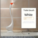 Escobilla para inodoro de cisne de 2 colores, herramienta de limpieza de baño de plástico, limpieza de 360° con cerdas anguladas, cepillo de baño reutilizable para una limpieza eficiente en casa y oficina, conjunto de escobilla y soporte