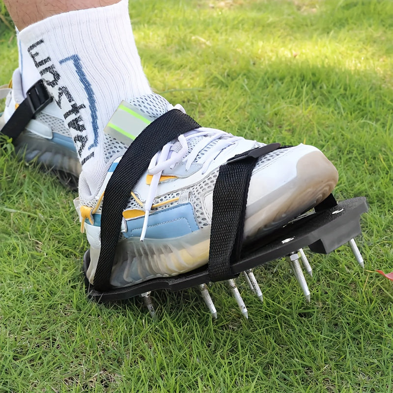 Zapatos Antideslizantes con Púa de Acero de 42mm | Correas Ajustables de Zinc + Base Duradera de PP | Herramienta para Nivelación en Jardín y Epoxi [Diseño Resistente]