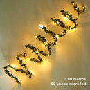 Luz Micro Led X60 Luces Hojas Extensión 280 cm XWD45