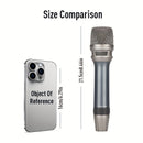 Micrófono vocal dinámico profesional LMBGM - Micrófono de mano unidireccional cardioid con bobina móvil, con interruptor ON/OFF, cable XLR de 177" a jack de 1/4", construcción de aleación de aluminio y protección contra el viento para cantar, karaoke, co