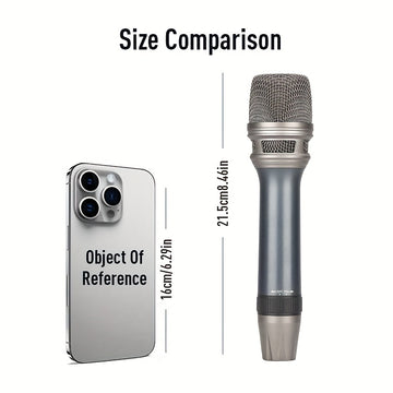 Micrófono vocal dinámico profesional LMBGM - Micrófono de mano unidireccional cardioid con bobina móvil, con interruptor ON/OFF, cable XLR de 177" a jack de 1/4", construcción de aleación de aluminio y protección contra el viento para cantar, karaoke, co