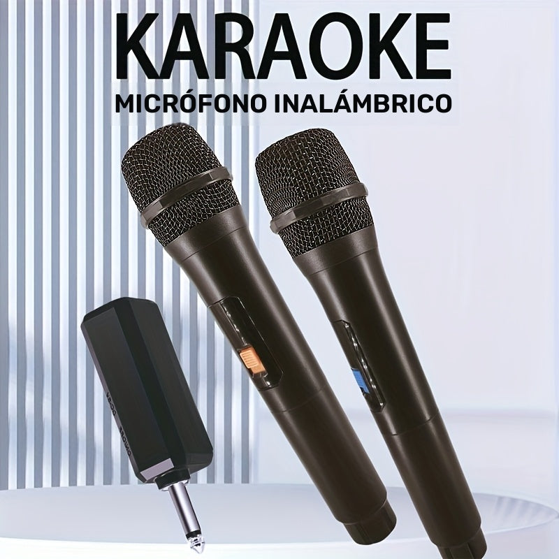 Micrófonos inalámbricos ideales para fiestas en casa, presentaciones en escenario, canto, discursos y transmisión estable a larga distancia