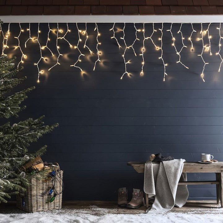 Cortina LED Intercalada 6 Metros 200 LED Navidad Cálida 200LEDCC4