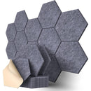 12 piezas de paneles acústicos autoadhesivos LDQ 12"x10"x0,4" - Paneles de espuma de alta densidad con diseño de Y, resistentes al fuego, absorción de ruido y eliminación de eco para hogares, estudios, oficinas (negro/gris oscuro/blanco), paneles de pare