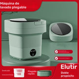Lavadora Plegable Compacta de 8L - Portátil, Cubo de Lavandería de Alta Capacidad para Ropa Interior y Calcetines, Limpieza Automática, Ideal para Dormitorios y Espacios Pequeños