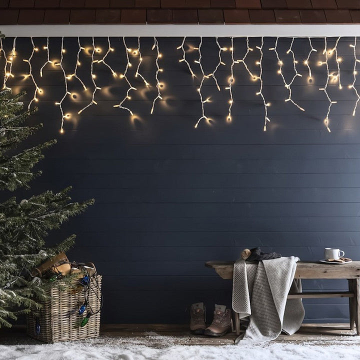 Cortina LED Intercalada 3 Metros 100 LED Decoración Navidad Cálida 100LEDCC4