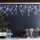Cortina LED Intercalada 3 Metros 100 LED Decoración Navidad Blanca 100LEDCB2