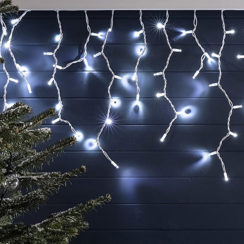 Cortina LED Intercalada 3 Metros 100 LED Decoración Navidad Blanca 100LEDCB2
