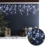 Cortina LED Intercalada 3 Metros 100 LED Decoración Navidad Blanca 100LEDCB2