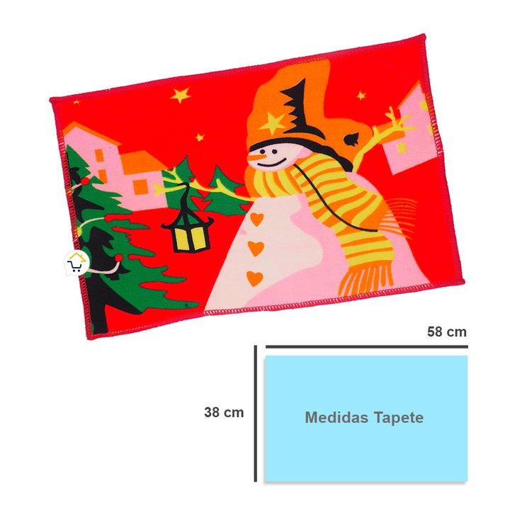Tapete Navideño Antideslizante Multiusos Estampado Navidad 612505