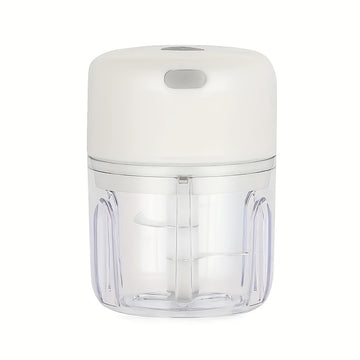 Picadora Eléctrica de Ajo Recargable USB - 100ml/250ml Fuerte y Duradera con 1500 RPM para Chile, Jengibre, Verduras con Bloqueo de Seguridad, Tapa Transparente & Diseño Fácil de Limpiar, Electrodoméstico Compacto, Herramienta de Preparación de Alimentos