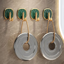 4 piezas de ganchos pegajosos de colores texturizados elegantes - Fáciles de instalar, sin taladro, colgadores de pared para ropa, toallas, batas - Accesorios modernos para baño para decoración del hogar, decoración de baño