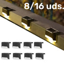 Paquete de 8/16 Luces Solares para Escaleras Exteriores, Iluminación LED para Pasos en Balcón, Patio y Jardín, Decoraciones para Senderos, Eficientes Energéticamente y Fáciles de Instalar, Sin Necesidad de Cableado