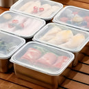Juego de 8 Contenedores para Almacenamiento de Alimentos de Acero Inoxidable con Tapas - A prueba de Fugas, Reutilizables, Versátiles, Lavables a Mano - Ideales para la Preparación de Comidas, Picnic y Contacto Seguro con los Alimentos
