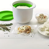 1pc Hacedor de Queso para Microondas - Sencillo Molde de Plástico para Hacer Queso Casero, Ideal para Uso en la Cocina, Incluye Cesta y Tapa