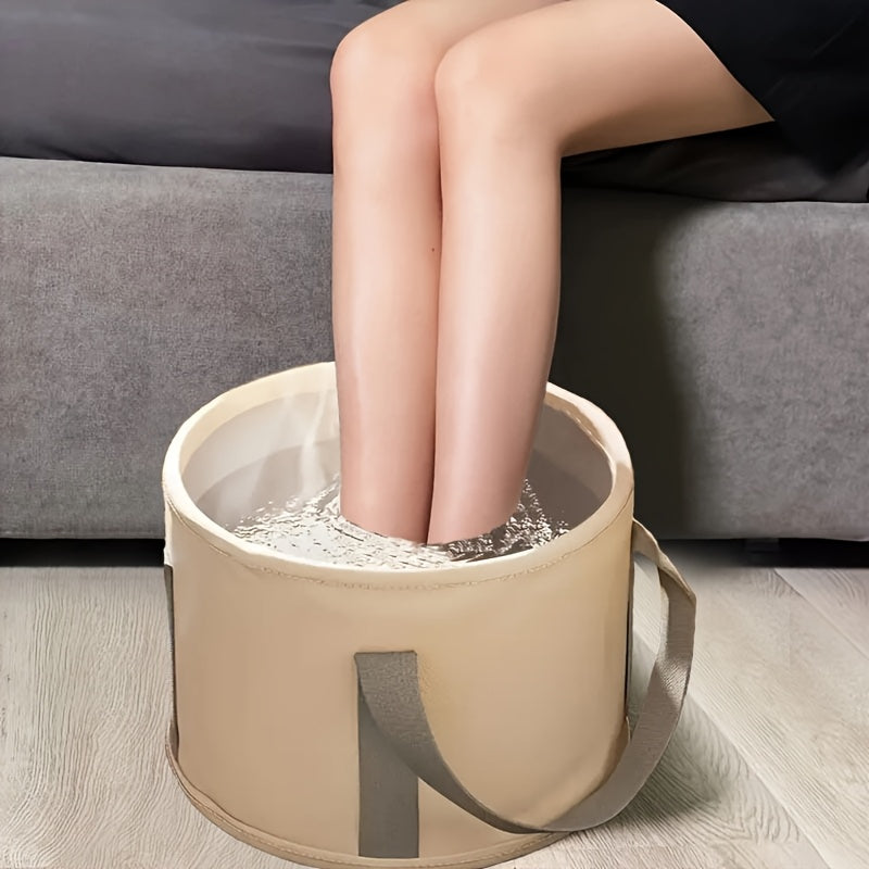 2 piezas de bañera de pies plegable y portátil de lujo - con aislamiento, bañera profunda multifuncional, aislamiento de película de aluminio, material PEVA, sin olores - uso sin cable de bañera de pies, perfecto para el cuidado del hogar y los viajes, e