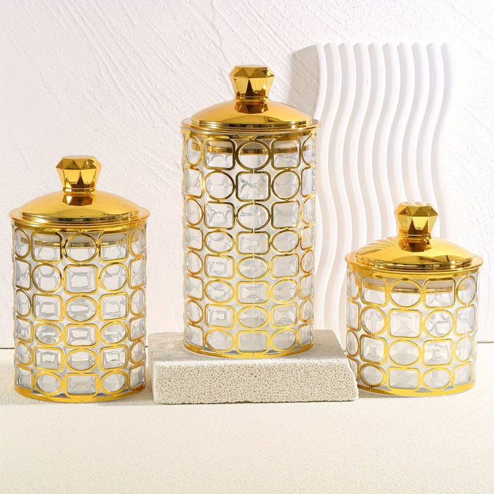 Juego de 3 frascos herméticos grandes para bocadillos y condimentos, resistentes y a prueba de humedad