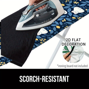 Accesorio de Planchado Decorativo 2D, Funda para Tabla de Planchar con Diseño de Gatos y Borde Elástico - Tamaño Estándar, Ideal para el Hogar o Regalo para Amantes del Artesanato, Accesorios para Lavandería, 1 Unidad (Tabla no Incluida), 2D Plano