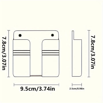 Organizador Versátil de Pared para Teléfonos, Controles Remotos y Cargadores - Instalación Sin Taladro, Perfecto para Dormitorio, Baño, Oficina, Estantes